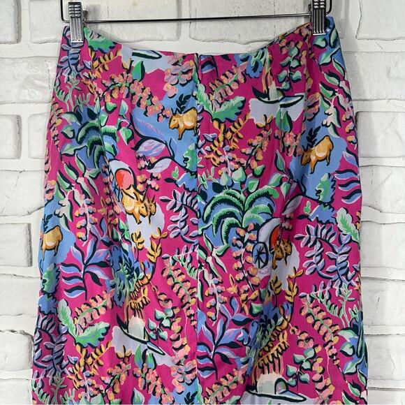J. Mclaughlin Blakely Tropical Floral Pencil Skirt Size 6 - Picture 11 of 12